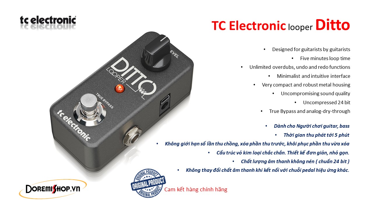 Pedal thu phát đàn guitar TC Electronic Looper Ditto