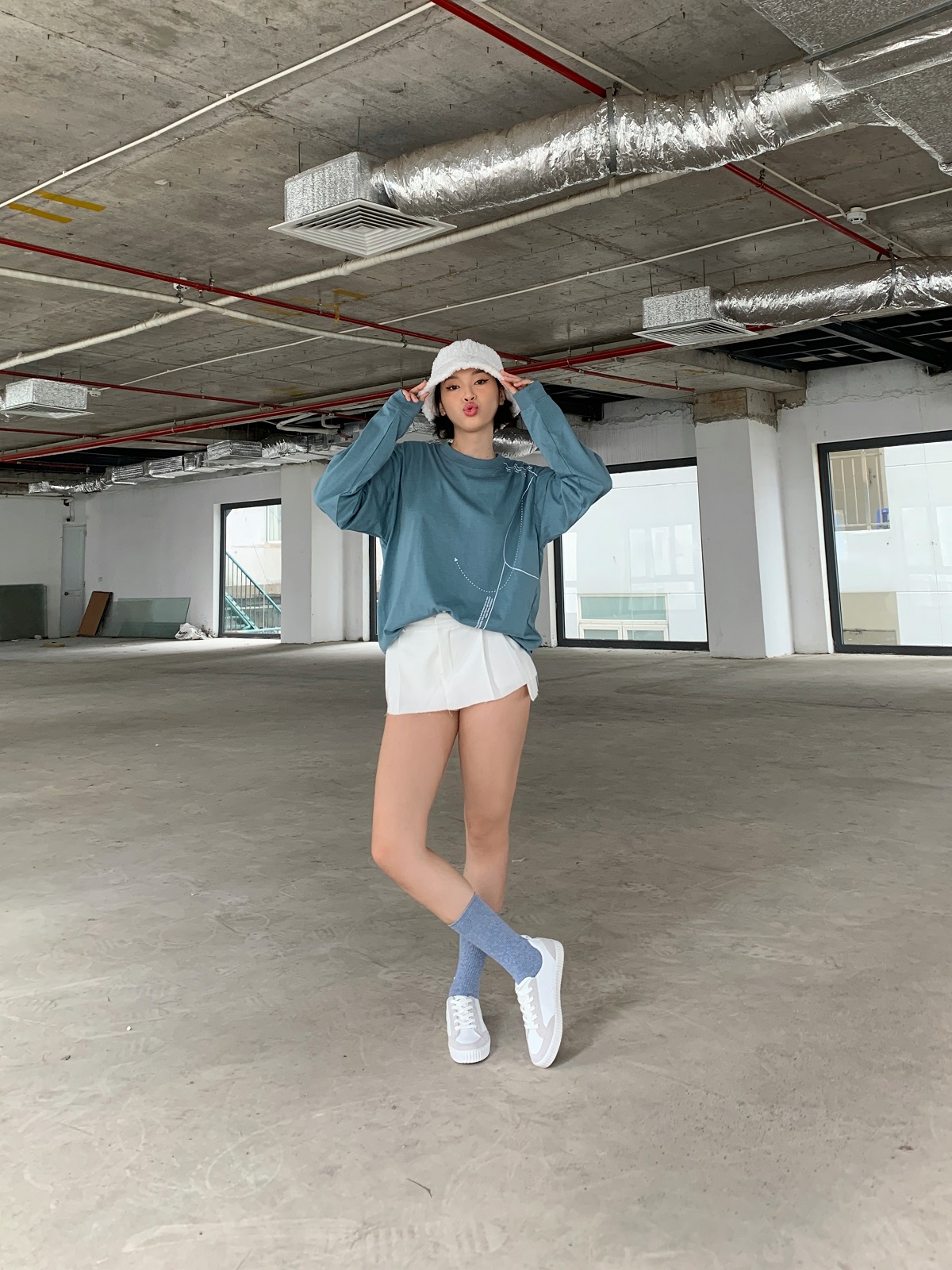 Giày Da Sneaker Nam Nữ E05 Off/White Dincox
