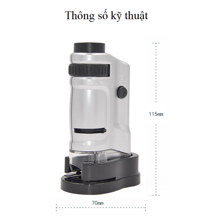 Kính lúp cầm tay 20X-40X siêu rõ nét
