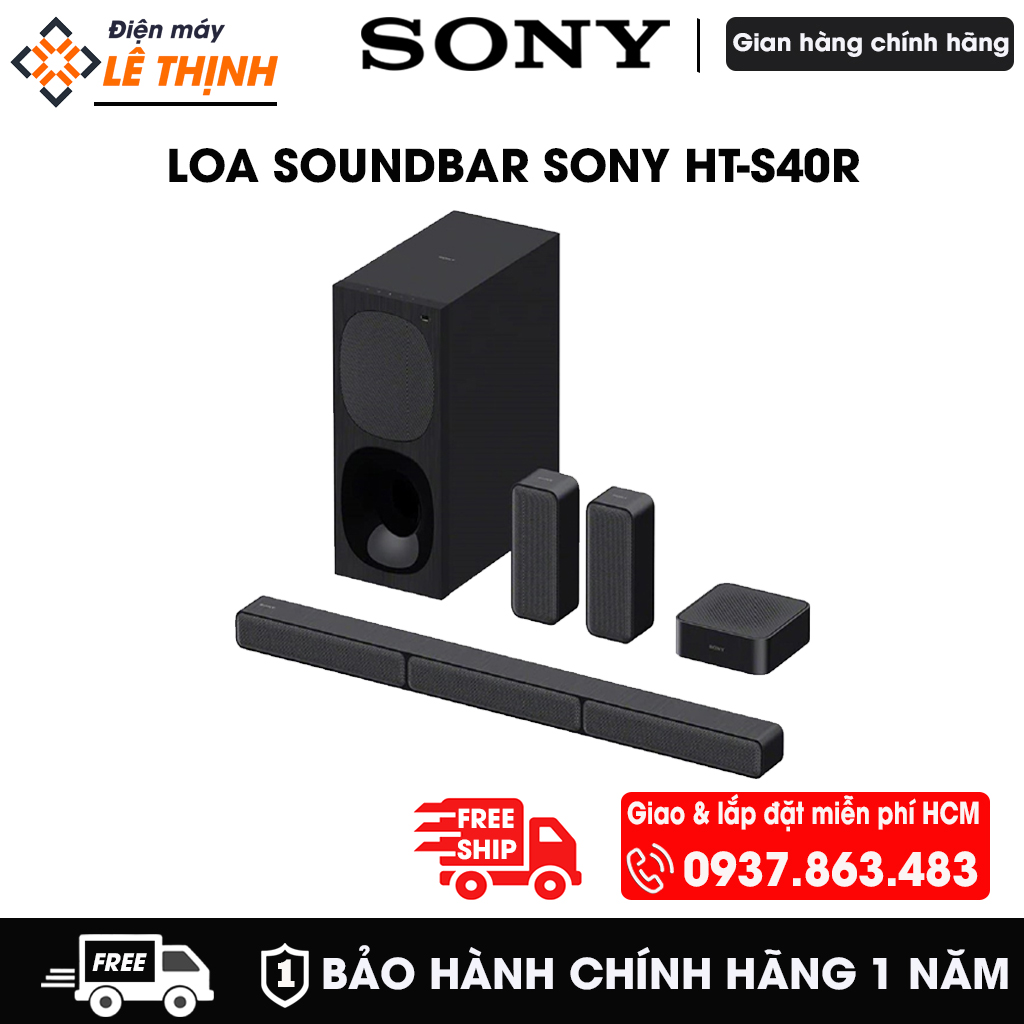 Loa thanh Soundbar Sony 5.1 HT-S40R -Công suất 600W - Chính hãng
