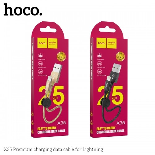 [HCM]Cáp Sạc Hoco X35 Cho IPhone Dài 25CM Dây Dù - BH 12 Tháng (MÀU SẮC NGẪU NHIÊN) - Hoàng Yến Computer