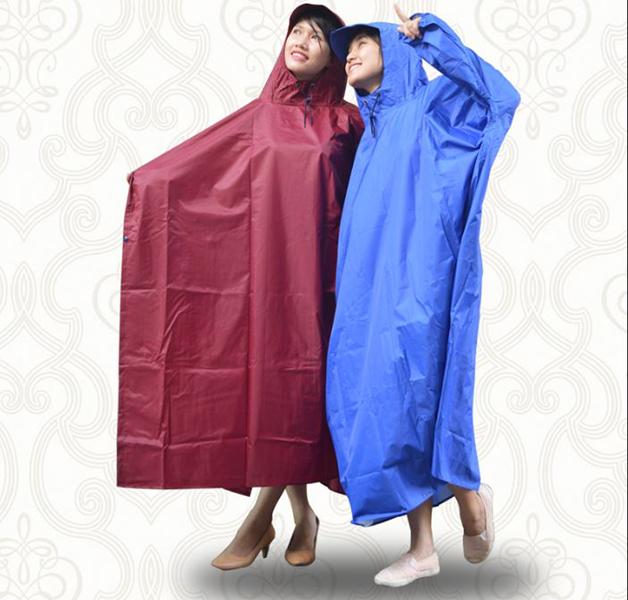 Áo Mưa Không Xẻ Tà Vải Dù 1m4 ( Xanh Đậm )
