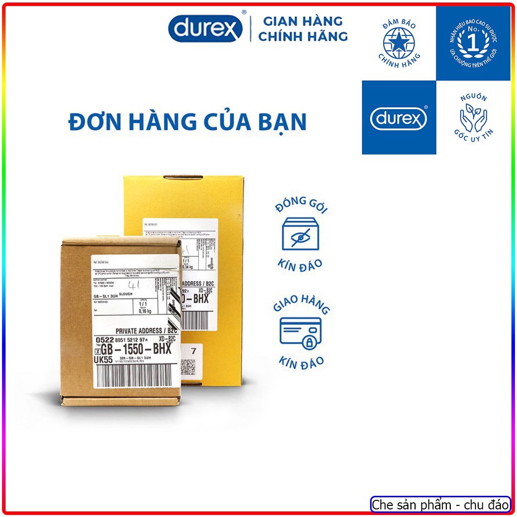 Bao cao su siêu mỏng Durex Invisible Extra Thin Extra Sensitive 1 Hộp 10 Bao