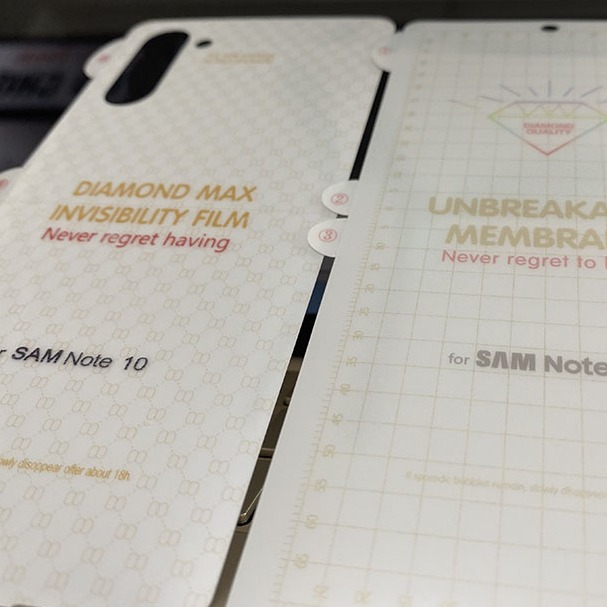 Miếng Dán PPF DẺO BÓNG - NHÁM Chống Vân Tay Samsung Note 10