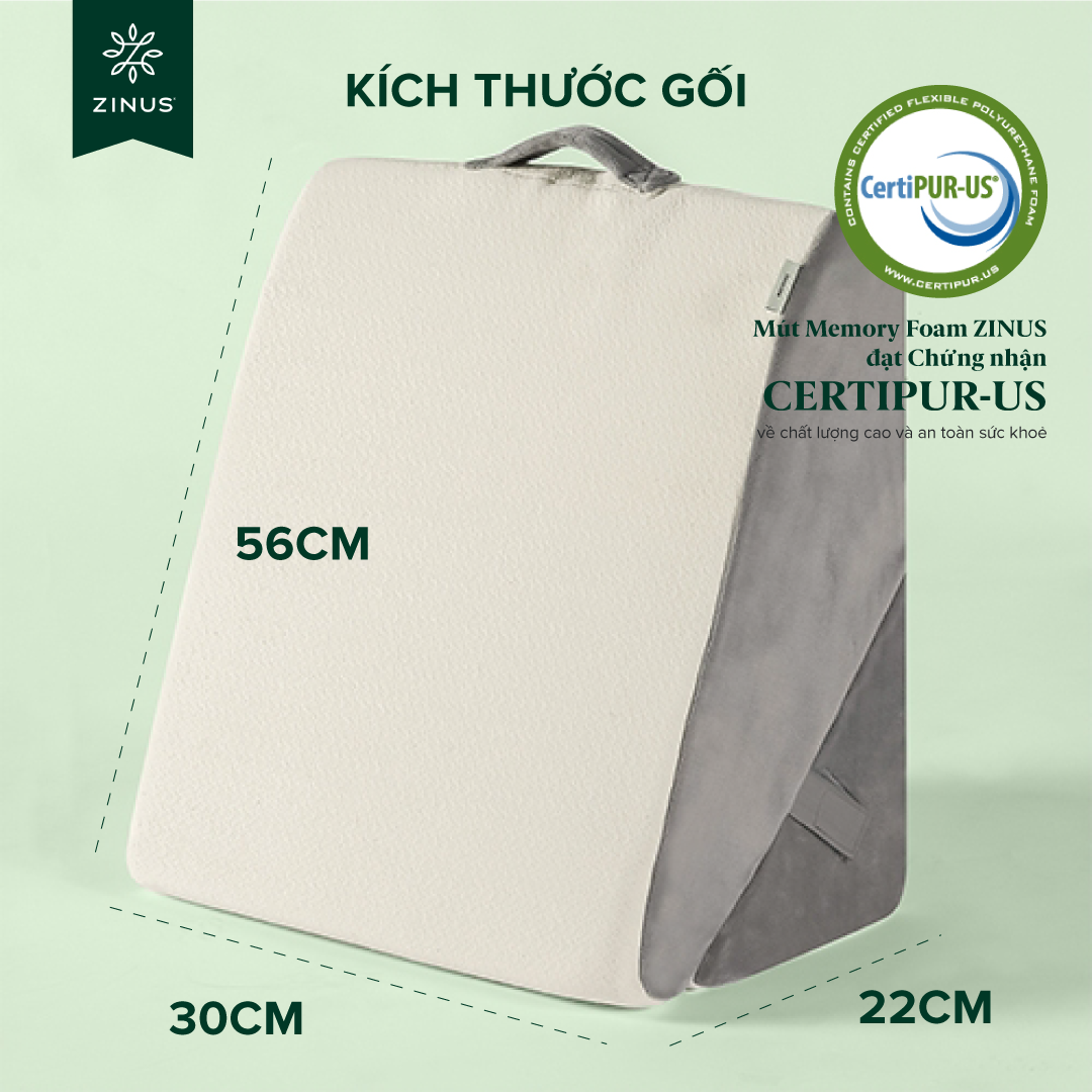 Gối Tựa Đa năng Zinus- Wedge Memory Foam Pillow