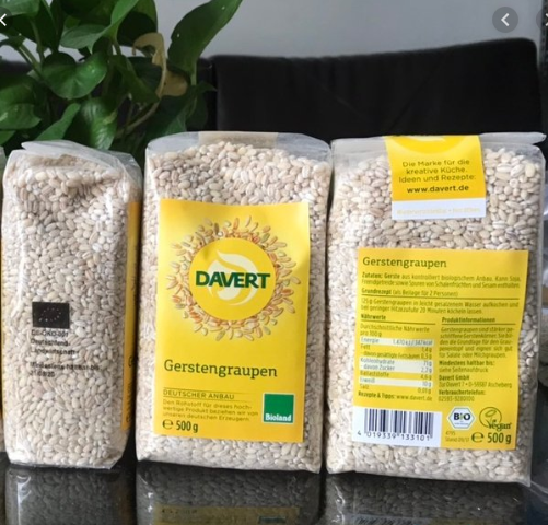 Hạt đại mạch hữu cơ Davert (500g)