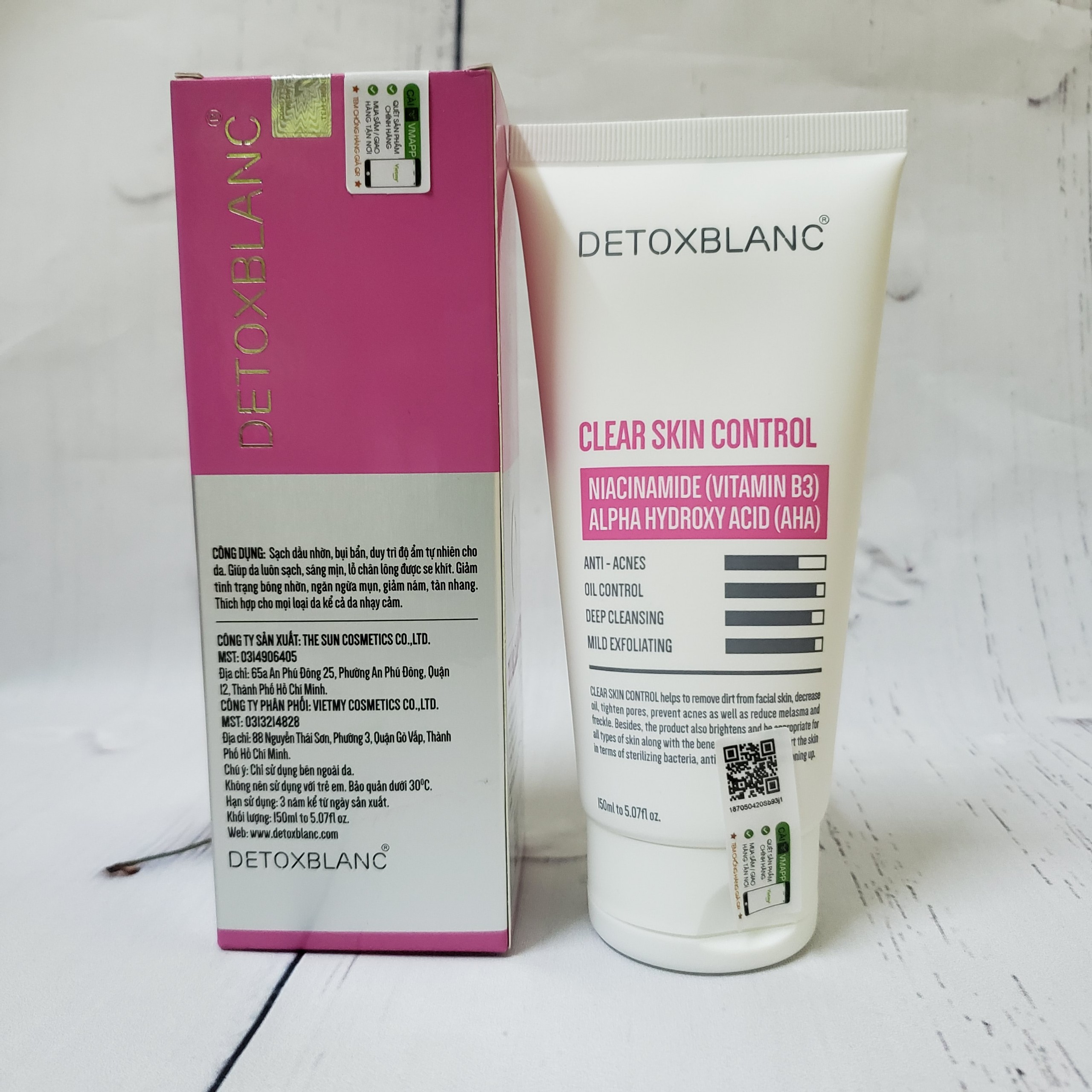 [HCM]Sữa rửa mặt sinh học Detox Blanc 150ml sạch da thải độc