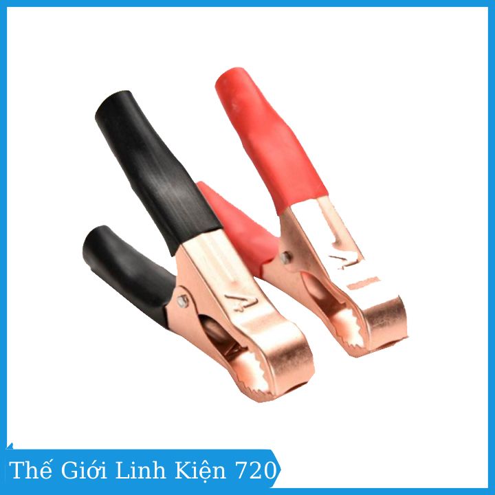Kẹp bình ắc quy to 8cm ( 1 Đỏ - 1 Đen )