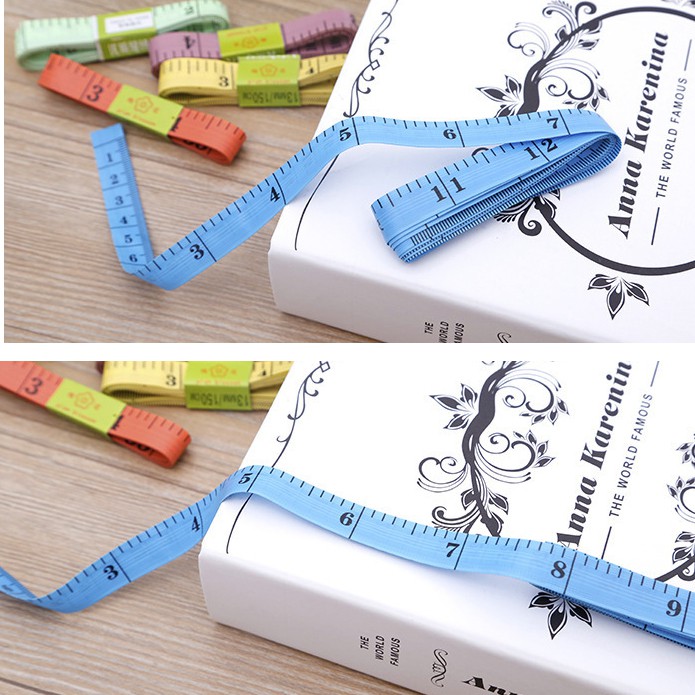 Thước dây cuộn đo eo mini, thước đo chiều cao cho bé 150cm, may quần áo