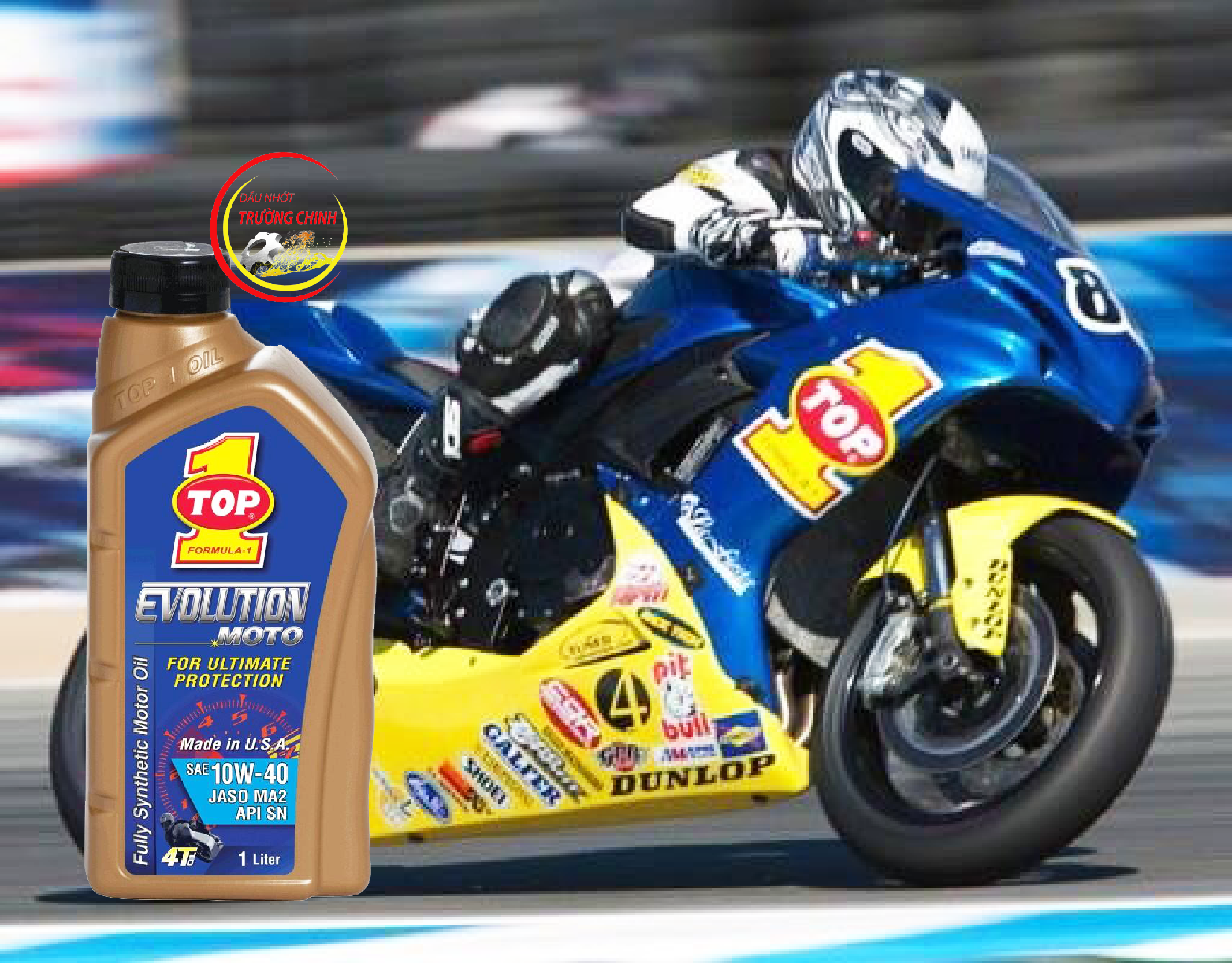 Nhớt Top 1 Evolution Moto 10W40 dành cho xe số, tay côn