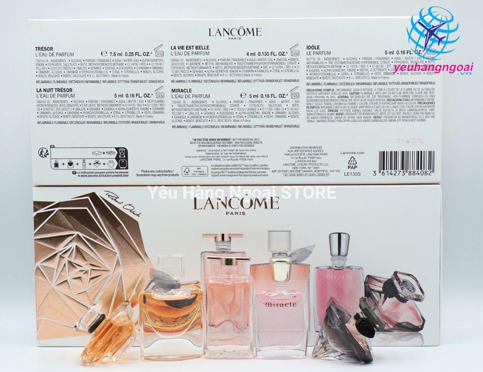 Bộ 5 nước hoa mini Lancome Mini của Pháp.