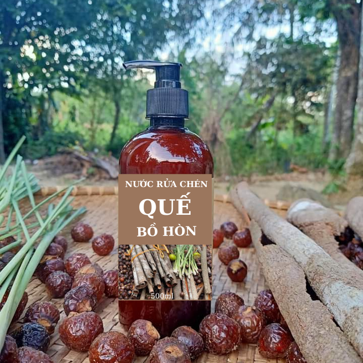 Nước RỬA CHÉN QUẾ Bồ Hòn 500ml.