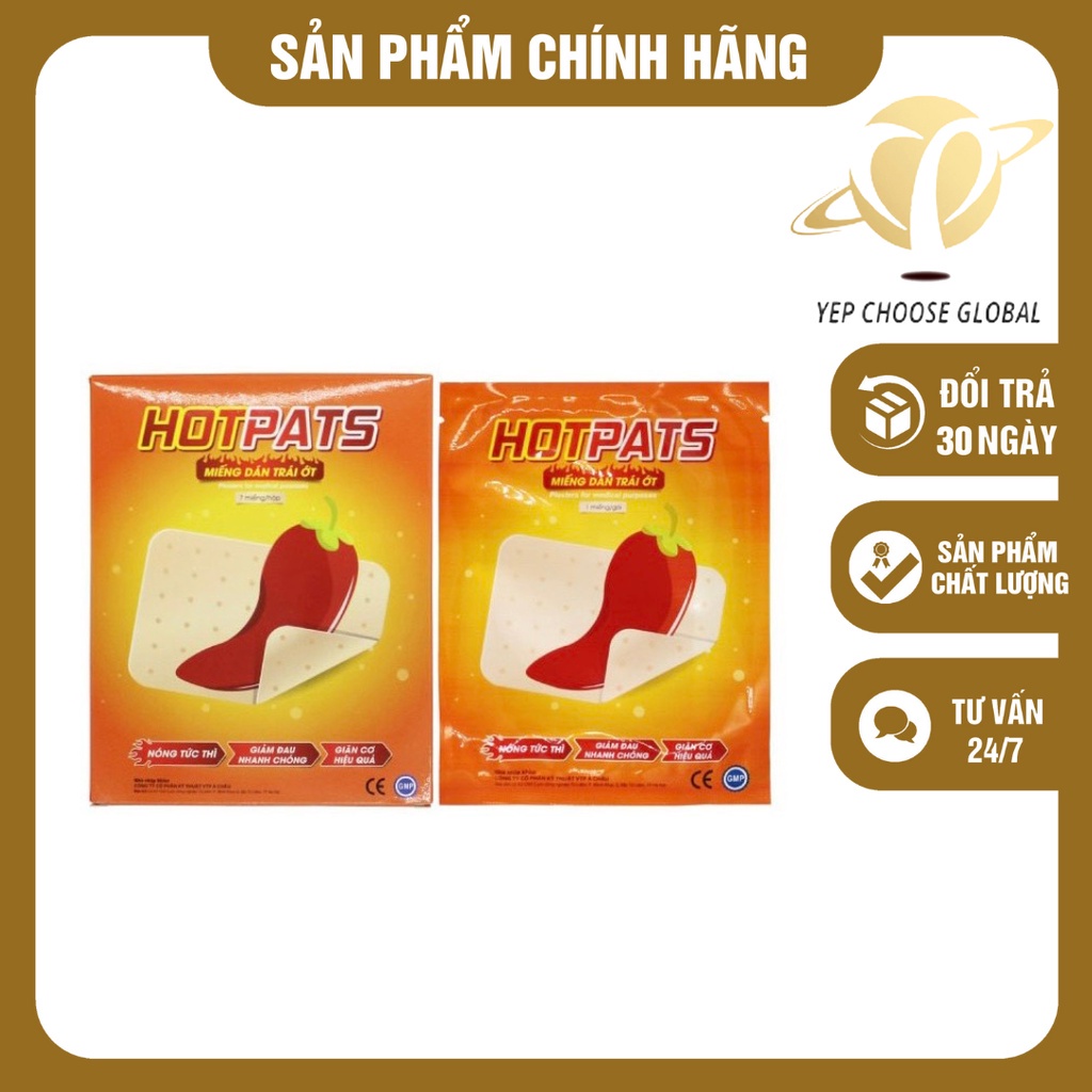 Miếng Dán Trái Ớt Hotpats Hộp 7 Miếng