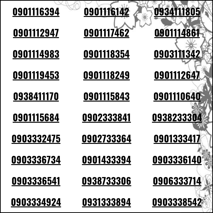 Sim số đẹp Mobifone tam hoa đầu 09