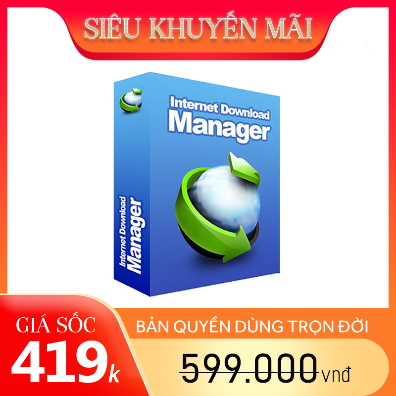 Bảng giá Internet Download Manager Only Key (Trọn đời) Phong Vũ