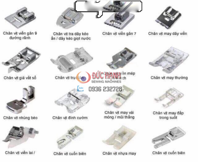 Bộ chân vịt  11& 16 cái cho máy may gia đình đa năng
