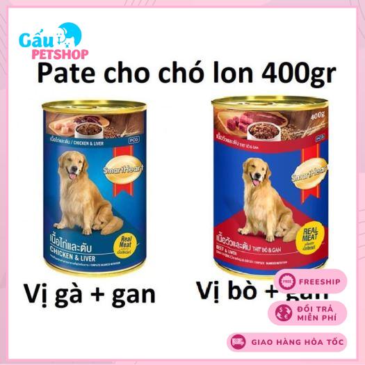 Pate cho chó trưởng thành Smartheart Lon 400g