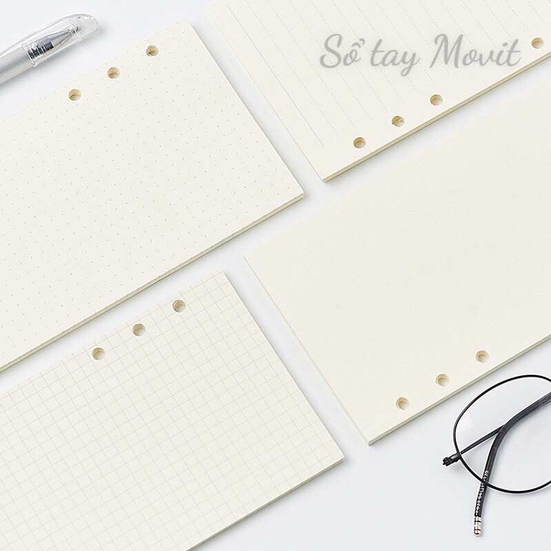 Giấy refill ruột sổ còng size A6/A5/B5