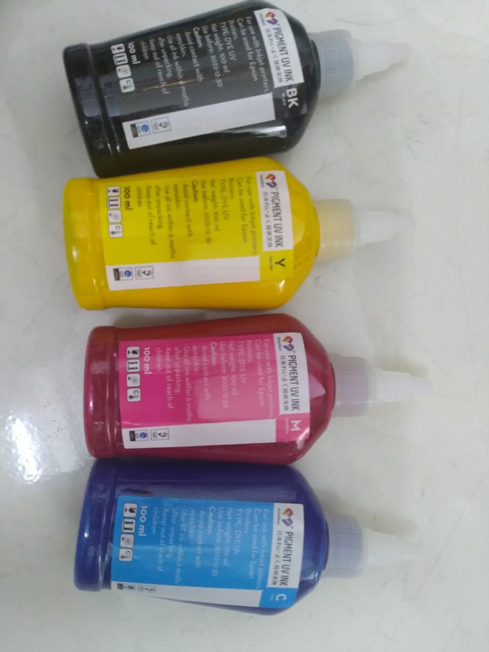 Mực Dầu (Pigment UV) chai màu đen loại 100ml