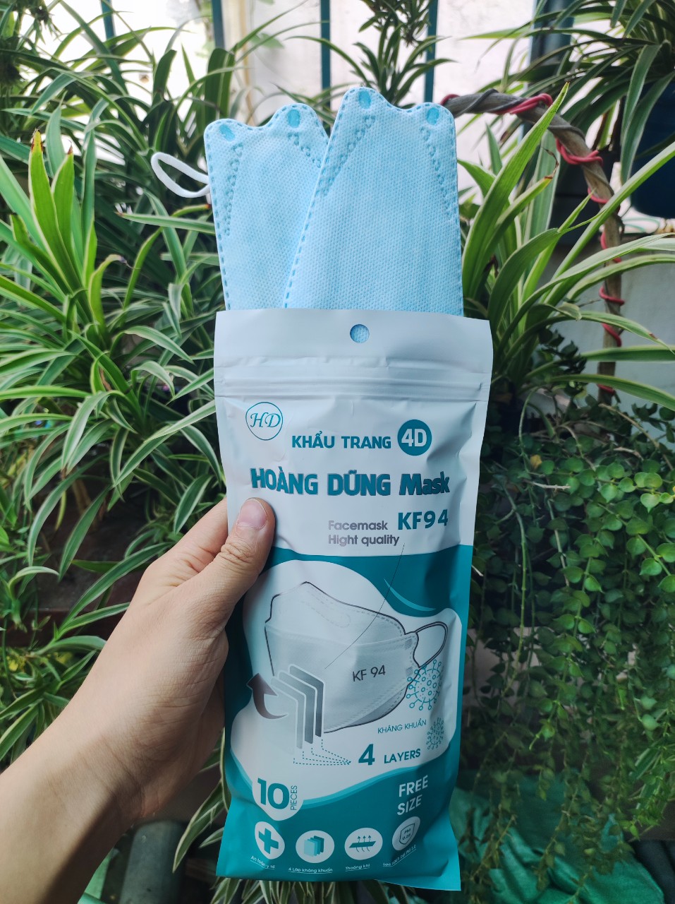 Set 10 khẩu trang 4D KF94 Hoàng Dũng