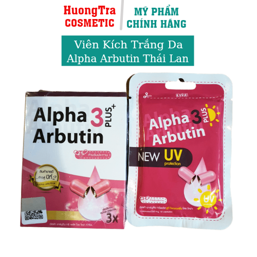 Vĩ 10 Viên Kích Trắng Alpha Arbutin Thái Lan Chính Hãng