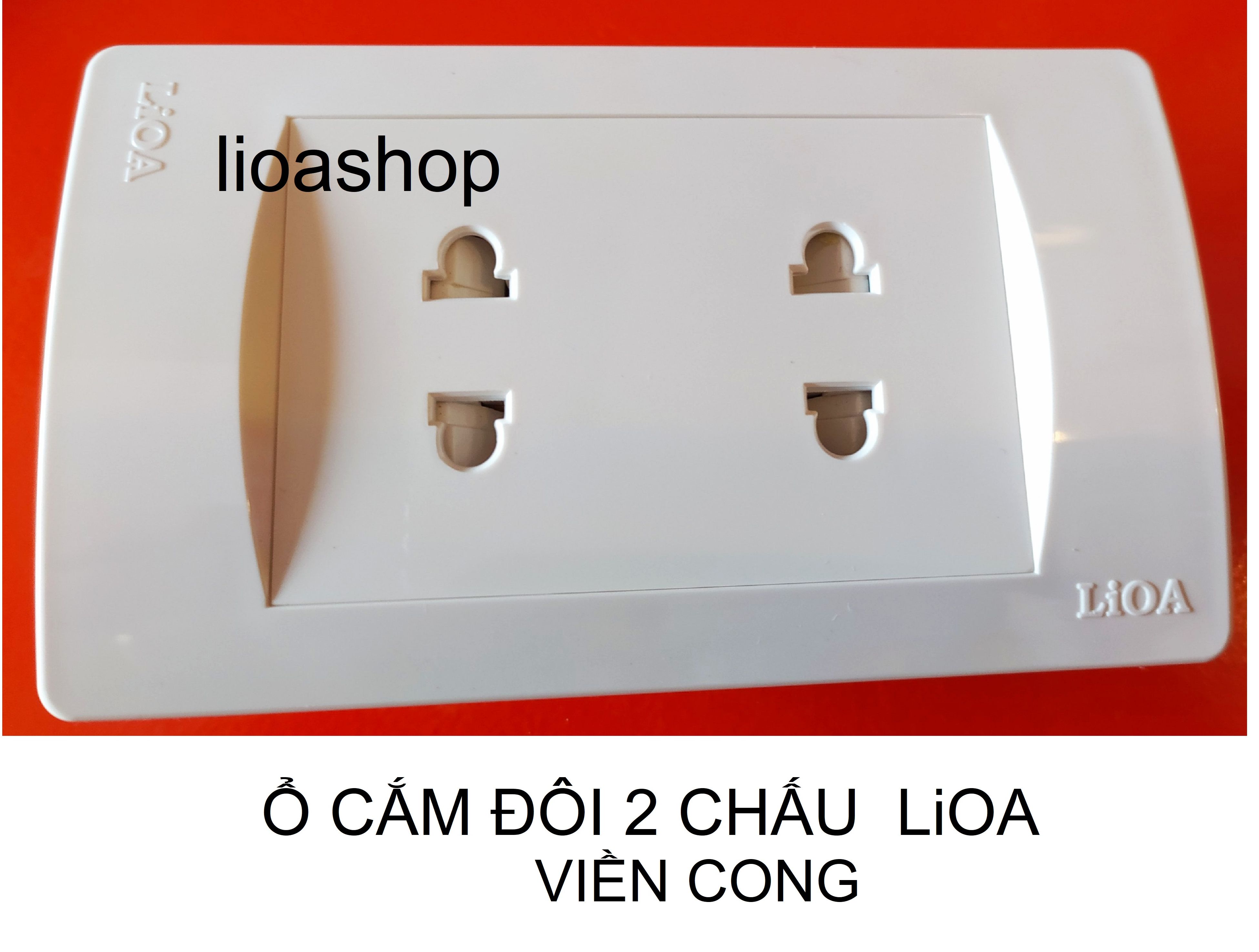 Ổ CẮM ĐÔI 2 CHẤU LiOA.