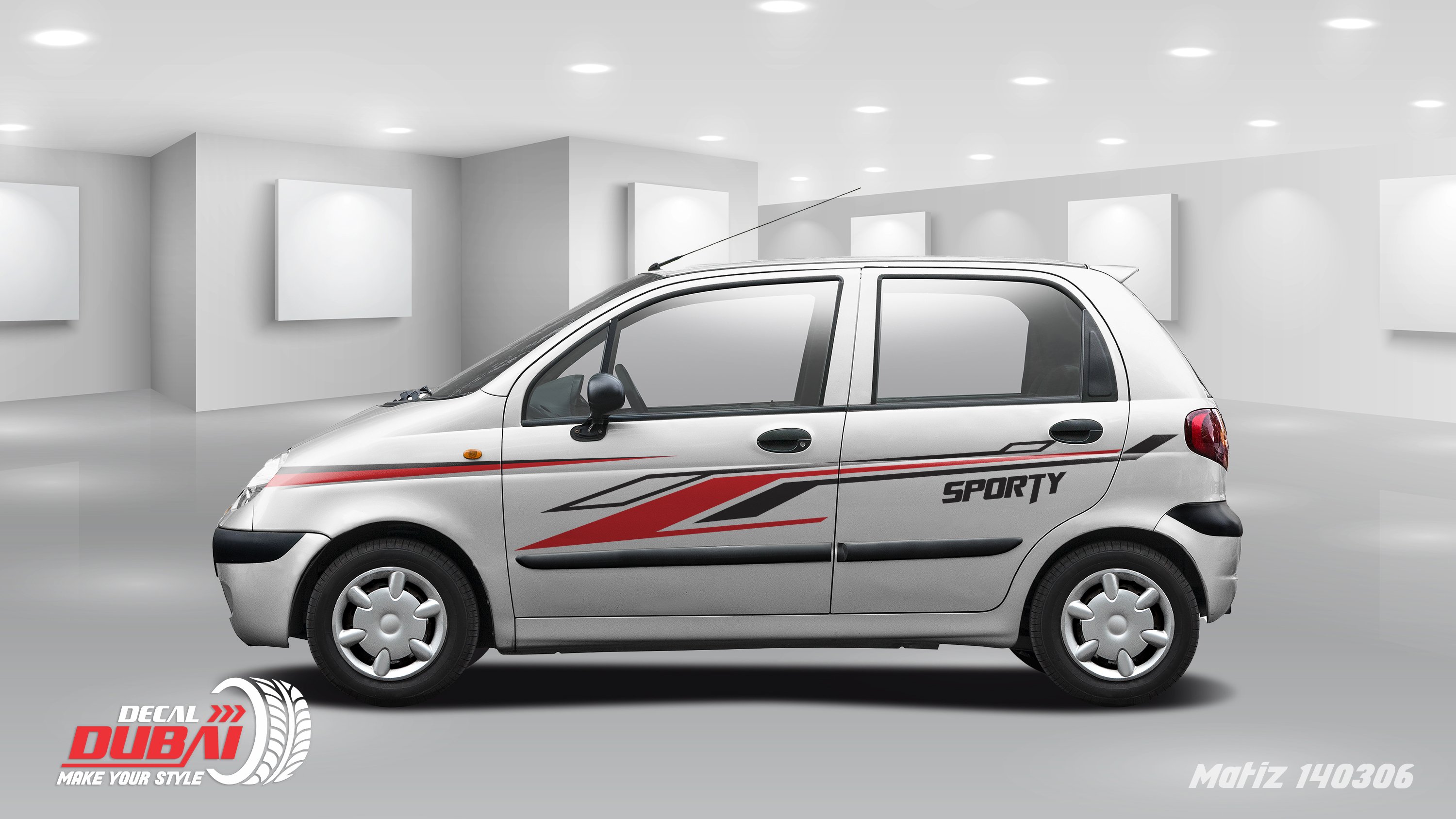 Tem Dán Xe Matiz Spark Sporty