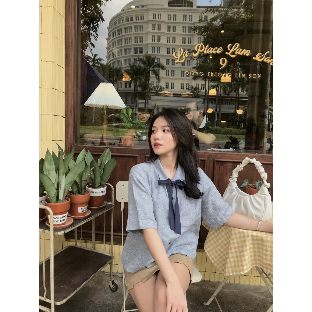 SODA POP - Mix Shirt - Áo sơ mi phối nơ