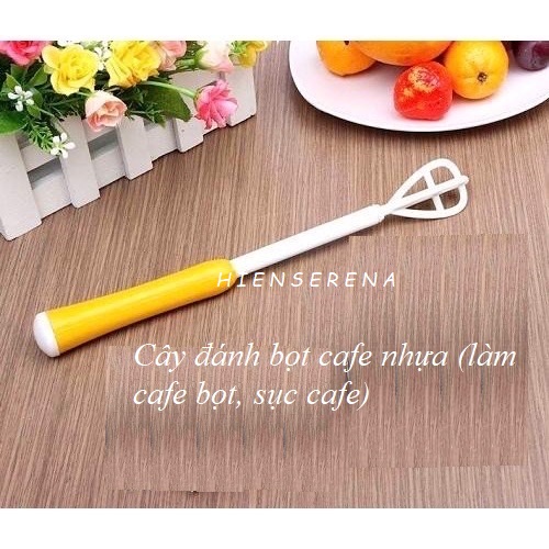 Cây đánh bọt cà phê nhựa (làm bọt, sục cà phê)