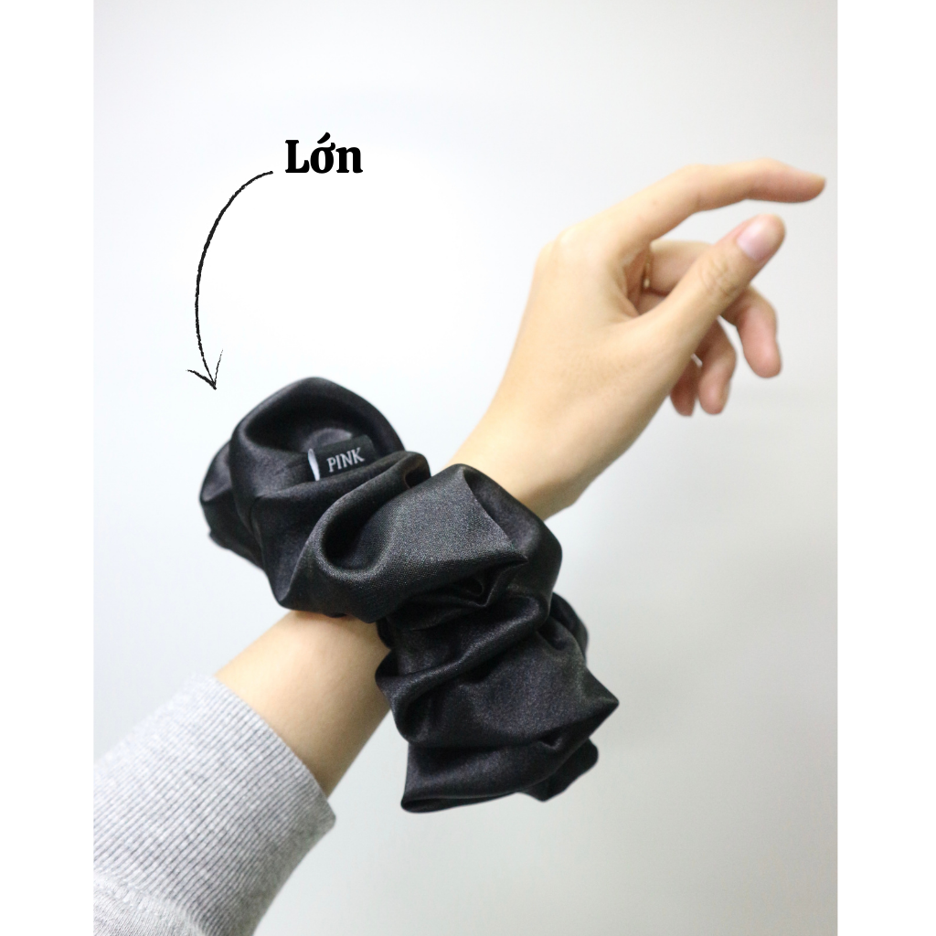Scrunchies Dây Cột Tóc Lụa Satin.