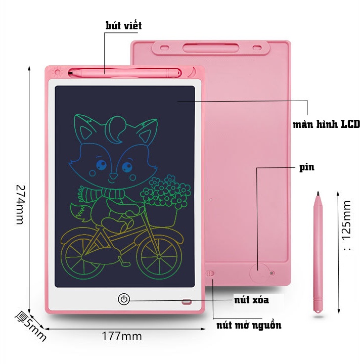 Writing board manually cleared LCD, drawing board electronic intelligent automatic wipe promote creative thinking for baby 8.5 inch