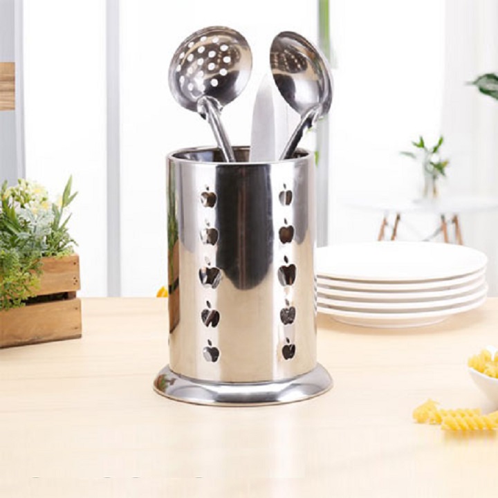 Ống đũa tròn lỗ inox hình táo to-13cm