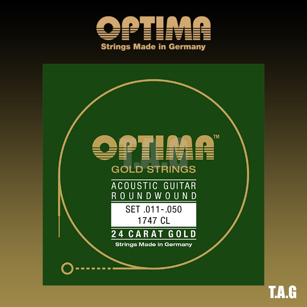 Dây sắt đàn guitar acoustic optima 1747cl 24k gold strings satz custom light made in germany