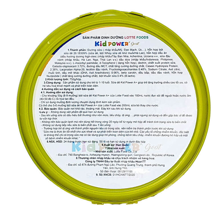 Sữa Dê KID POWER A+ Goat 750G (1-10 tuổi)