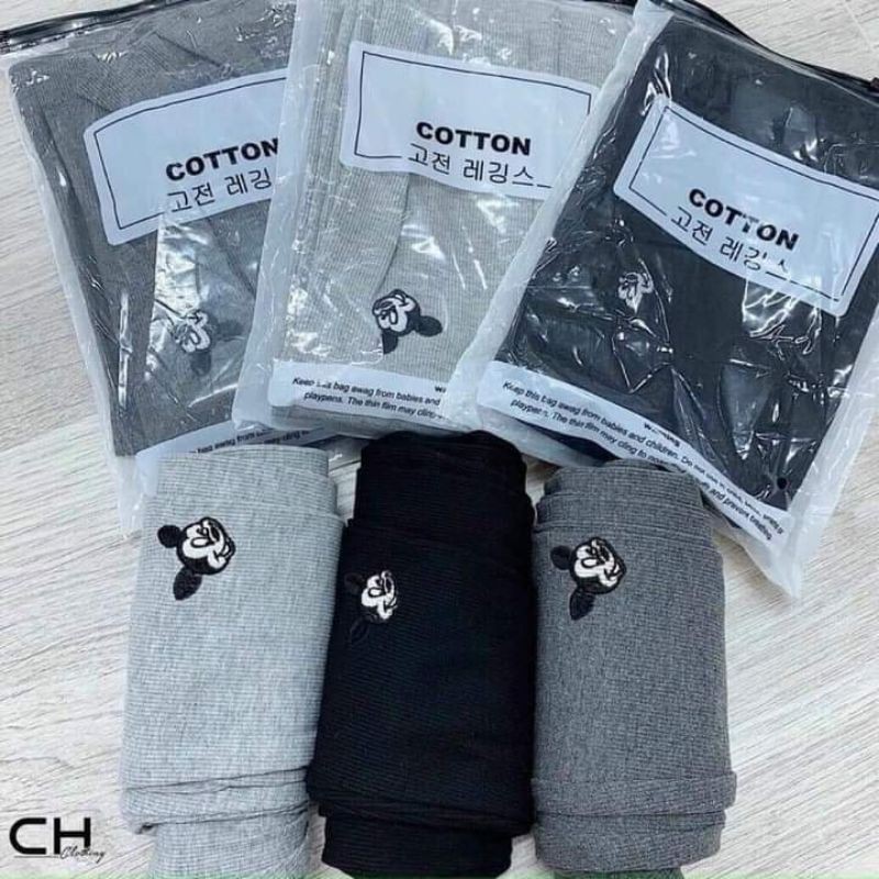 Quần legging len tăm thêu mickey