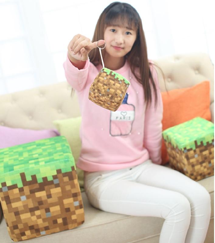 Nhồi bông hình cục đất minecraft