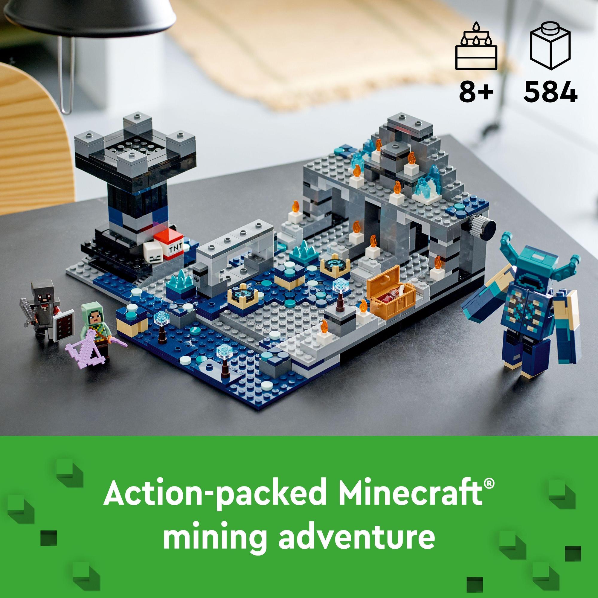 Lego minecraft 21246 đồ chơi lắp ráp trận chiến tại đầm lầy