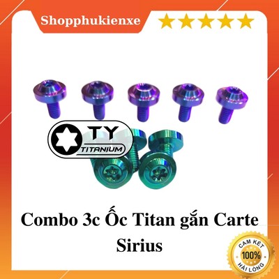 [HCM]Ốc Titan Gr5 gắn CARTE Sirius Combo 3c (Hàng Chuẩn- Chất Lượng)
