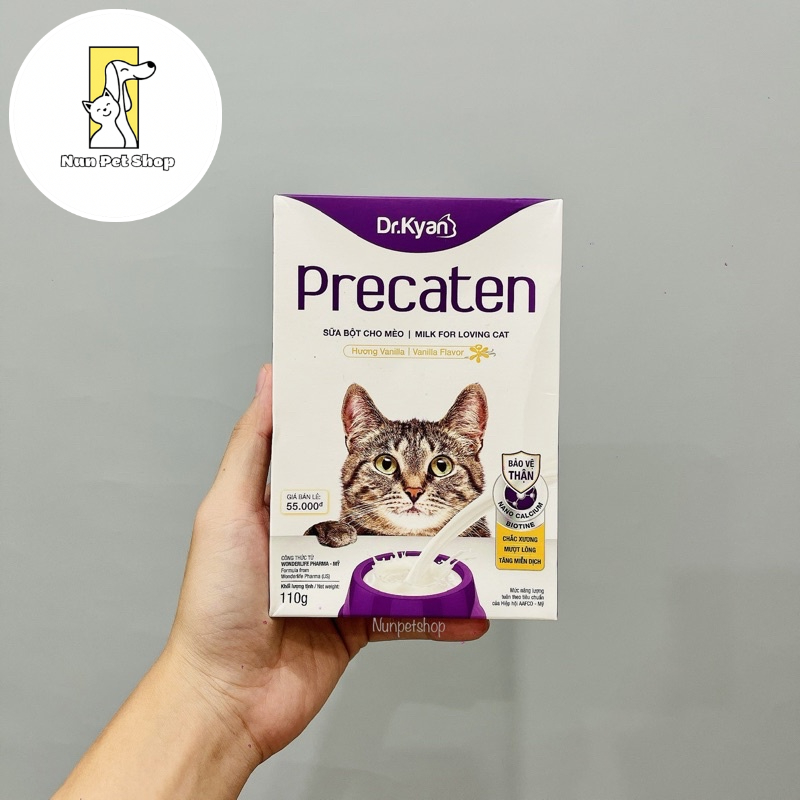 Gói dùng thử sữa bột cho mèo Dr.Kyan Precaten bổ sung canxi giúp xương