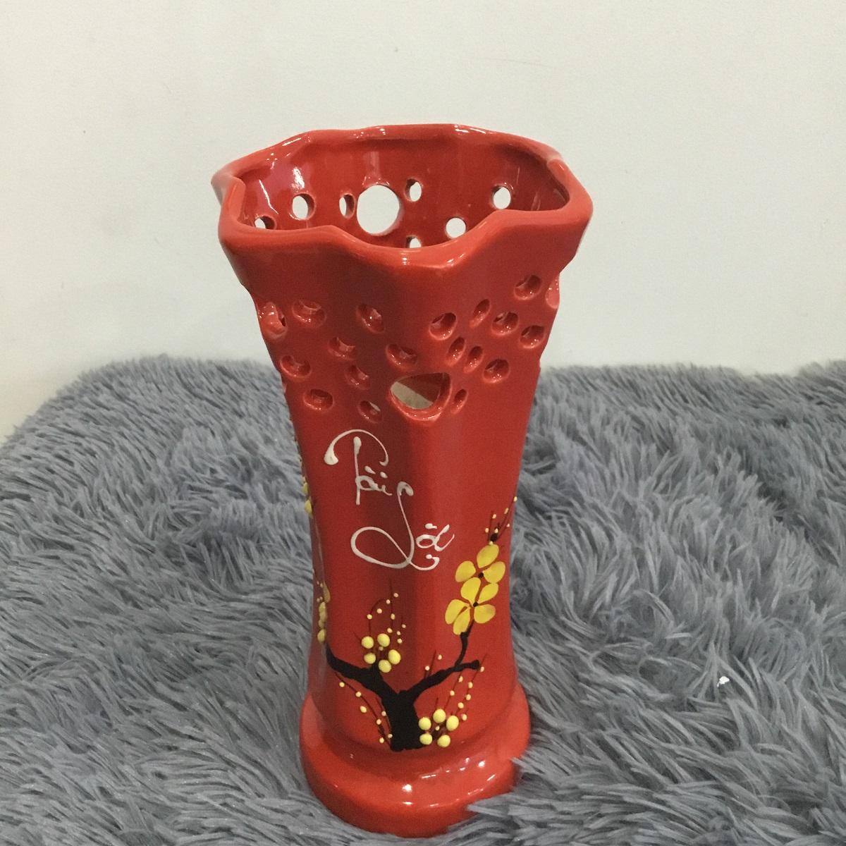 Bình Hoa Tài Lộc 24 CM - GỐM SỨ BÁT TRÀNG