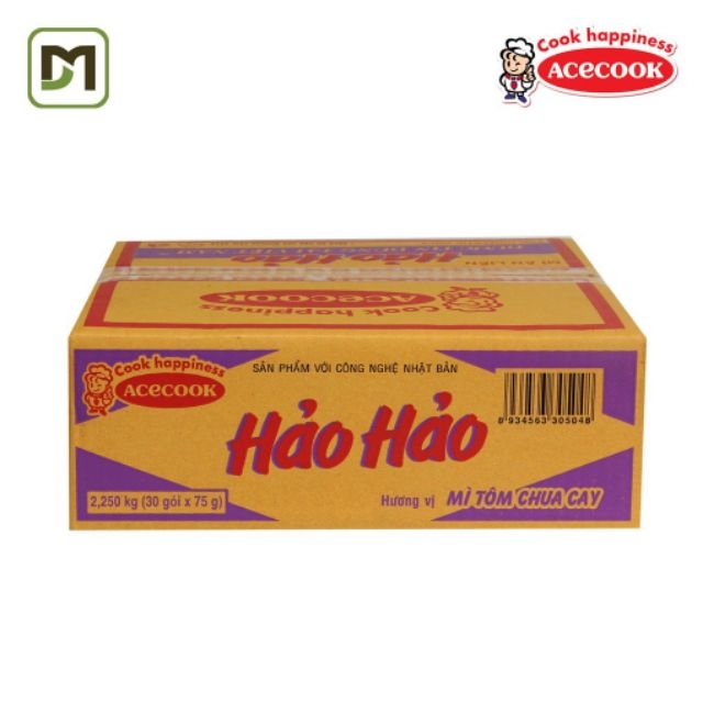 Thùng mì Hảo hảo 30 gói tôm chua cay
