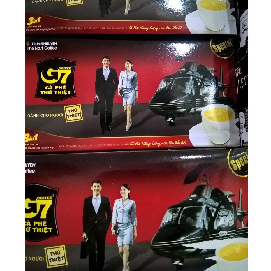 Cà Phê Hòa Tan 3in1 G7 Hộp 336g (21 gói x 16g)
