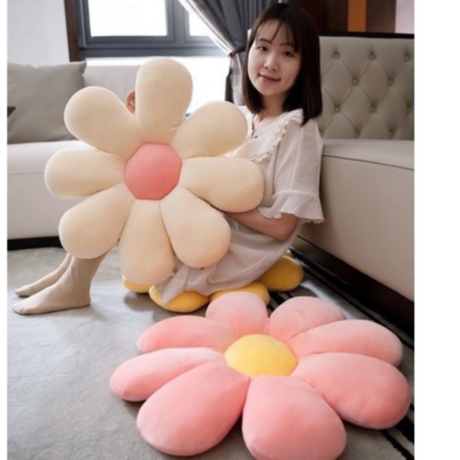 Nệm hình hoa gối ôm hoa cúc
