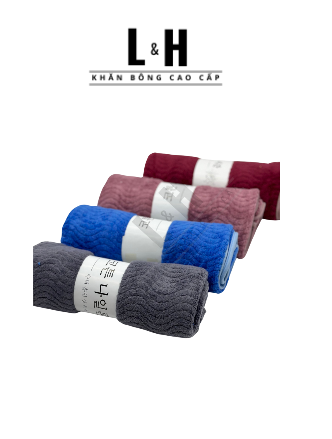 Khăn tắm lông cừu, sóng gạo 50x100cm