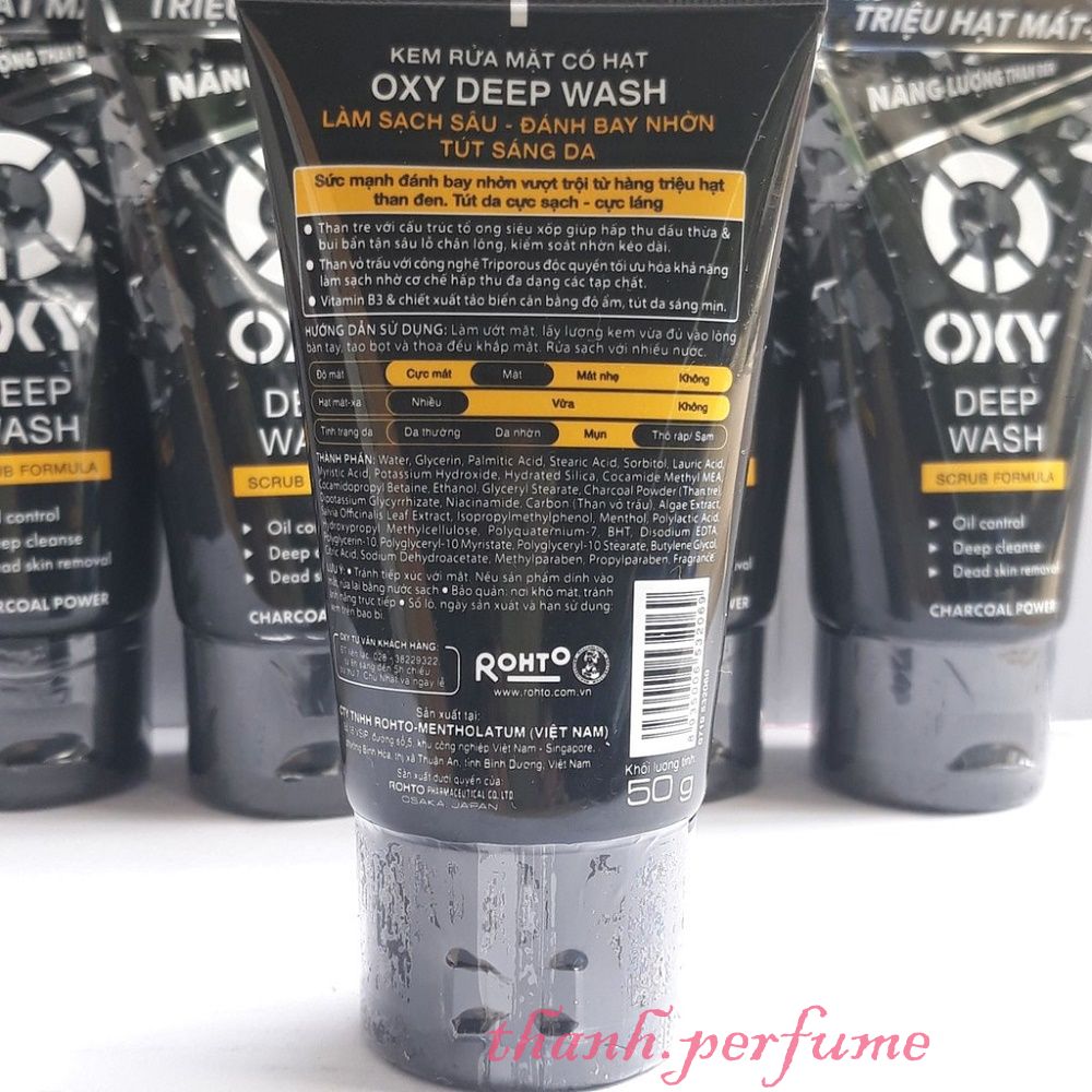 Sữa Rửa Mặt Nam 50G Oxy Sạch Nhờn Có Hạt Massage