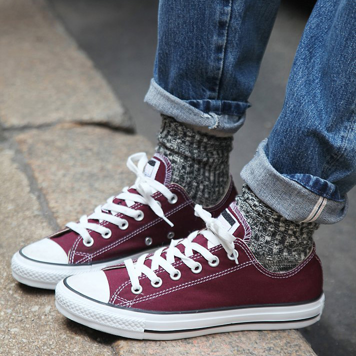 [HCM]Giày Sneaker Cổ Thấp CVS Nam Màu Đỏ Mận