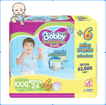 Tã quần bobby XXXL 22 miếng (20-35kg)
