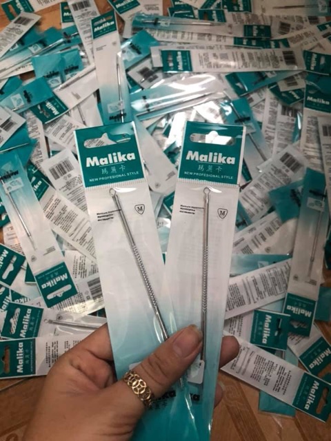 Combo 10 que nặn mụn Malika 2 đầu cao cấp