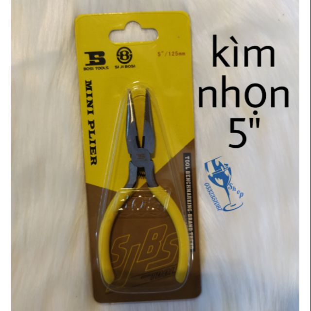 Kìm nhọn bosi 5"
