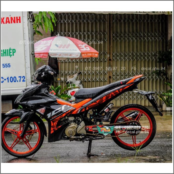 Tem rời exciter 150 cam đen